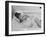 Unexposed Nude Woman in the Bathtub Amid the Bubbles While Smoking a Cigarette-Peter Stackpole-Framed Photographic Print