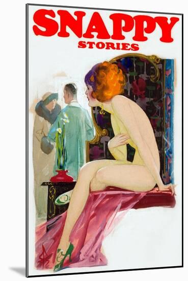 Unfaithful Husbands, Snappy Stories Magazine Preliminary Cover-Enoch Bolles-Mounted Art Print