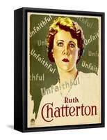 UNFAITHFUL, Ruth Chatterton on window card, 1931.-null-Framed Stretched Canvas