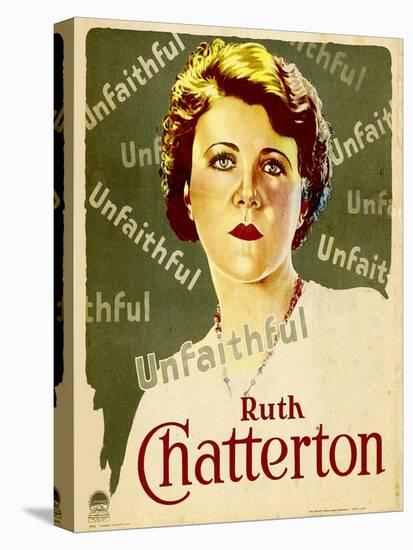 UNFAITHFUL, Ruth Chatterton on window card, 1931.-null-Stretched Canvas