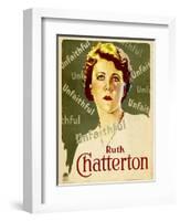 UNFAITHFUL, Ruth Chatterton on window card, 1931.-null-Framed Art Print