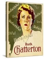 UNFAITHFUL, Ruth Chatterton on window card, 1931.-null-Stretched Canvas