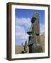 Unfinished Heads on Outer South Slopes of the Crater, Rano Raraku, Easter Island, Chile-Geoff Renner-Framed Photographic Print