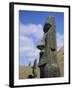 Unfinished Heads on Outer South Slopes of the Crater, Rano Raraku, Easter Island, Chile-Geoff Renner-Framed Photographic Print