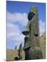 Unfinished Heads on Outer South Slopes of the Crater, Rano Raraku, Easter Island, Chile-Geoff Renner-Mounted Photographic Print