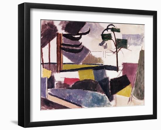 Unfinished Landscape with Tree Branches-Roger de La Fresnaye-Framed Giclee Print