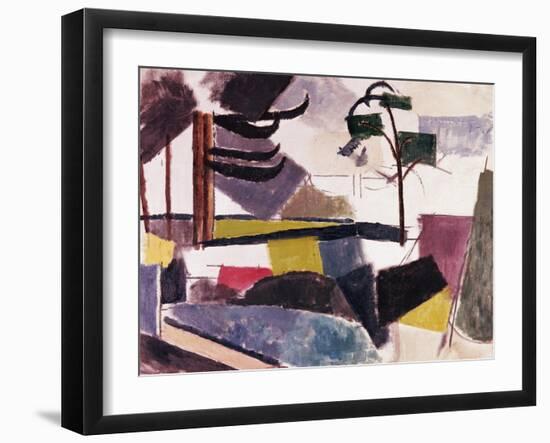 Unfinished Landscape with Tree Branches-Roger de La Fresnaye-Framed Giclee Print