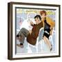 Unfinished Love - Saturday Evening Post "Men at the Top", April 5, 1958 pg.28-Joe Bowler-Framed Giclee Print