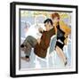 Unfinished Love - Saturday Evening Post "Men at the Top", April 5, 1958 pg.28-Joe Bowler-Framed Premium Giclee Print