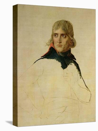 Unfinished Portrait of General Bonaparte (1769-1821) circa 1797-98-Jacques-Louis David-Stretched Canvas