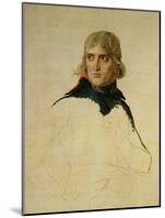 Unfinished Portrait of General Bonaparte (1769-1821) circa 1797-98-Jacques-Louis David-Mounted Giclee Print