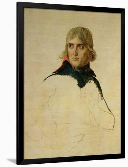 Unfinished Portrait of General Bonaparte (1769-1821) circa 1797-98-Jacques-Louis David-Framed Giclee Print