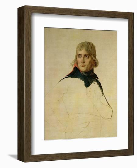 Unfinished Portrait of General Bonaparte (1769-1821) circa 1797-98-Jacques-Louis David-Framed Giclee Print