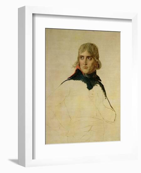 Unfinished Portrait of General Bonaparte (1769-1821) circa 1797-98-Jacques-Louis David-Framed Giclee Print