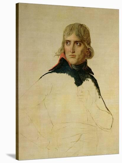 Unfinished Portrait of General Bonaparte (1769-1821) circa 1797-98-Jacques-Louis David-Stretched Canvas