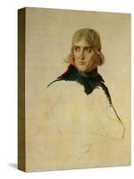 Unfinished Portrait of General Bonaparte (1769-1821) circa 1797-98-Jacques-Louis David-Stretched Canvas