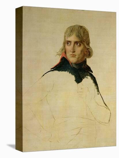 Unfinished Portrait of General Bonaparte (1769-1821) circa 1797-98-Jacques-Louis David-Stretched Canvas