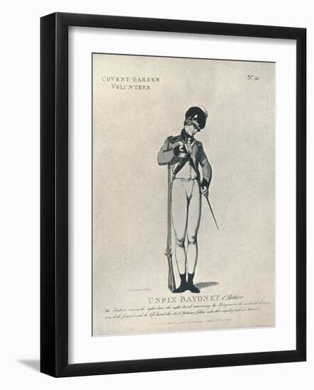 'Unfix Bayonet 3rd Motion', 1798 (1909)-Thomas Rowlandson-Framed Giclee Print