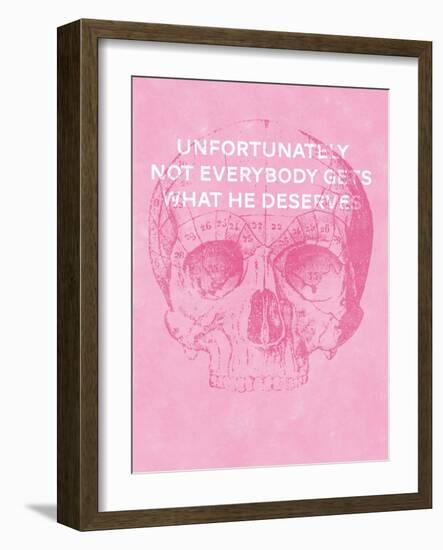 Unfortunately Not Everybody Gets What He Deserves-Hannes Beer-Framed Art Print