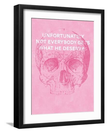 Unfortunately Not Everybody Gets What He Deserves-Hannes Beer-Framed Art Print