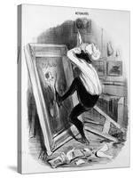 'Ungrateful Country, You Shall Not Have My Masterpiece', 1840 (Litho)-Honore Daumier-Stretched Canvas