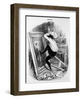 'Ungrateful Country, You Shall Not Have My Masterpiece', 1840 (Litho)-Honore Daumier-Framed Giclee Print