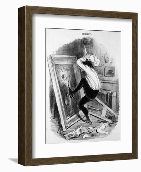 'Ungrateful Country, You Shall Not Have My Masterpiece', 1840 (Litho)-Honore Daumier-Framed Giclee Print