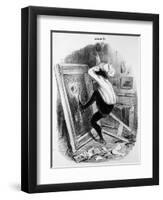 'Ungrateful Country, You Shall Not Have My Masterpiece', 1840 (Litho)-Honore Daumier-Framed Giclee Print