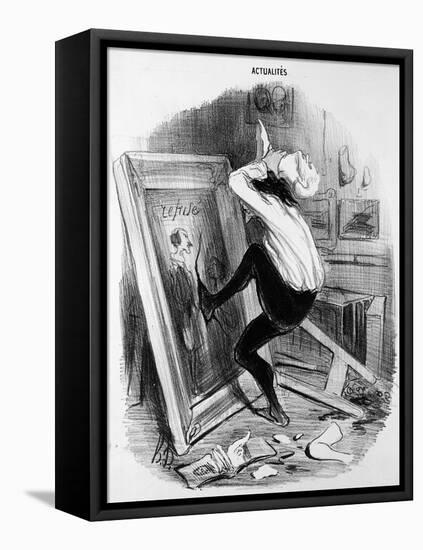 'Ungrateful Country, You Shall Not Have My Masterpiece', 1840 (Litho)-Honore Daumier-Framed Stretched Canvas