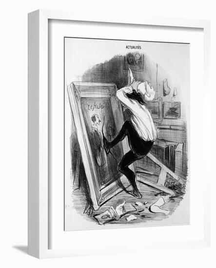 'Ungrateful Country, You Shall Not Have My Masterpiece', 1840 (Litho)-Honore Daumier-Framed Giclee Print