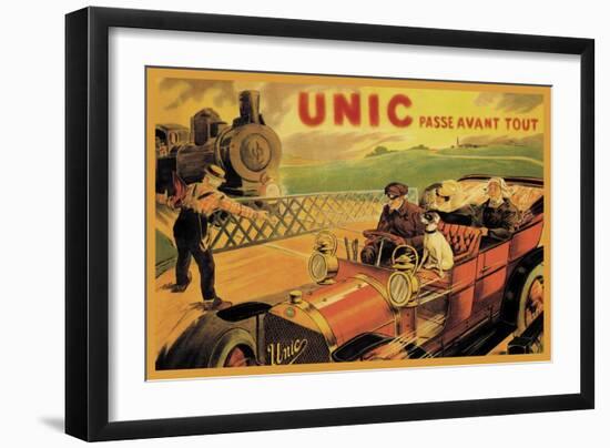 UNIC, Racing Across Train Tracks-null-Framed Art Print