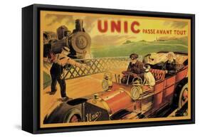 UNIC, Racing Across Train Tracks-null-Framed Stretched Canvas
