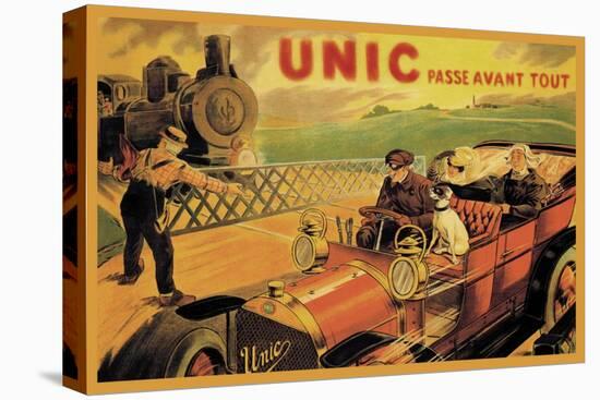 UNIC, Racing Across Train Tracks-null-Stretched Canvas