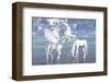 Unicorn and Pegasus on a Beach-null-Framed Art Print