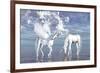 Unicorn and Pegasus on a Beach-null-Framed Art Print