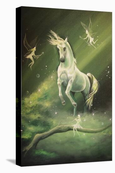 Unicorn Dances-Sue Clyne-Stretched Canvas