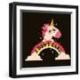 Unicorn Don't Care-Michael Buxton-Framed Art Print