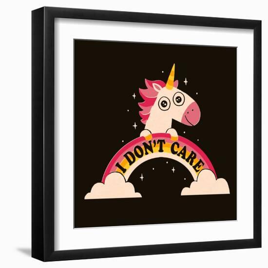 Unicorn Don't Care-Michael Buxton-Framed Art Print