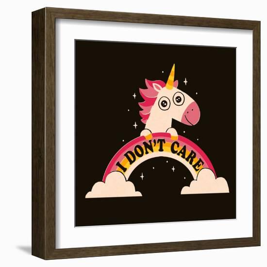 Unicorn Don't Care-Michael Buxton-Framed Art Print