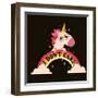 Unicorn Don't Care-Michael Buxton-Framed Art Print