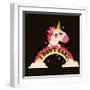 Unicorn Don't Care-Michael Buxton-Framed Art Print