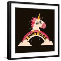 Unicorn Don't Care-Michael Buxton-Framed Art Print