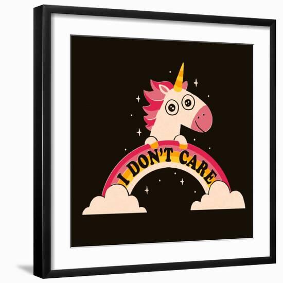 Unicorn Don't Care-Michael Buxton-Framed Art Print