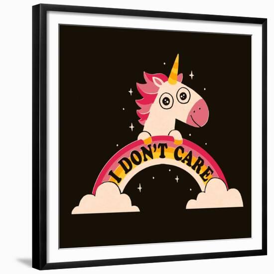 Unicorn Don't Care-Michael Buxton-Framed Premium Giclee Print