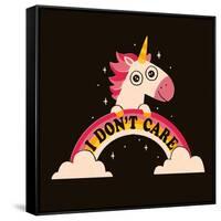 Unicorn Don't Care-Michael Buxton-Framed Stretched Canvas