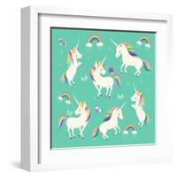 Unicorn Frolic-Heather Rosas-Framed Art Print