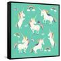 Unicorn Frolic-Heather Rosas-Framed Stretched Canvas