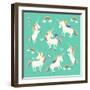 Unicorn Frolic-Heather Rosas-Framed Art Print