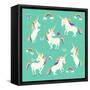 Unicorn Frolic-Heather Rosas-Framed Stretched Canvas