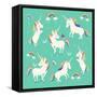 Unicorn Frolic-Heather Rosas-Framed Stretched Canvas